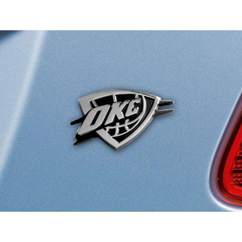 Oklahoma City Thunder NBA Chrome Car Emblem (2.3in x 3.7in)