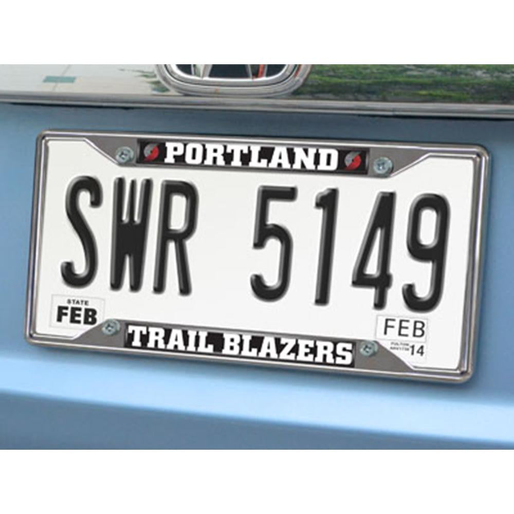 Portland Trail Blazers NBA Chrome License Plate Frame