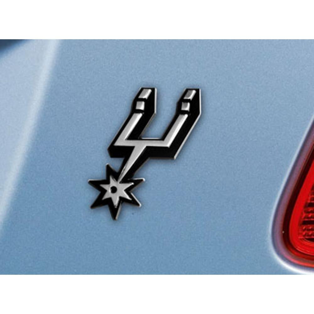 San Antonio Spurs NBA Chrome Car Emblem (2.3in x 3.7in)