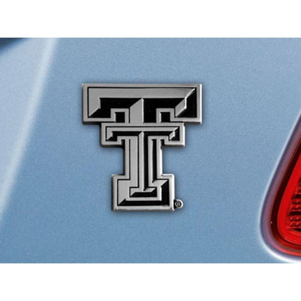 Texas Tech Red Raiders NCAA Chrome Car Emblem (2.3in x 3.7in)