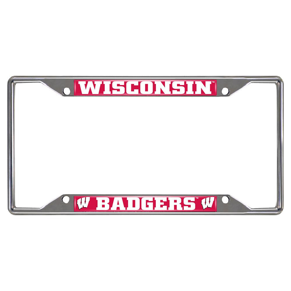 Wisconsin Badgers NCAA Chrome License Plate Frame