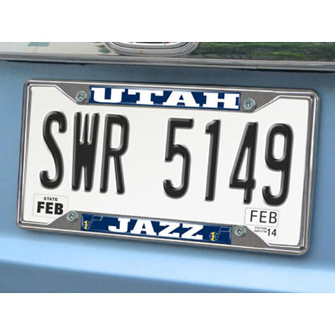 Utah Jazz NBA Chrome License Plate Frame