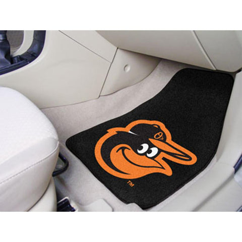 Baltimore Orioles MLB 2-Piece Printed Carpet Car Mats (18x27)