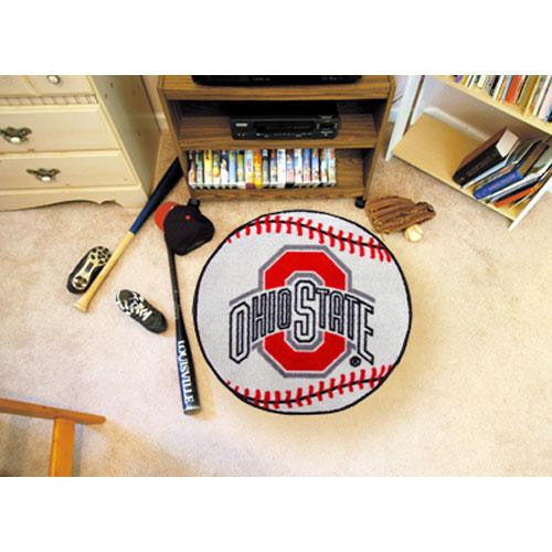 Ohio State Buckeyes NCAA Baseball Round Floor Mat (29)