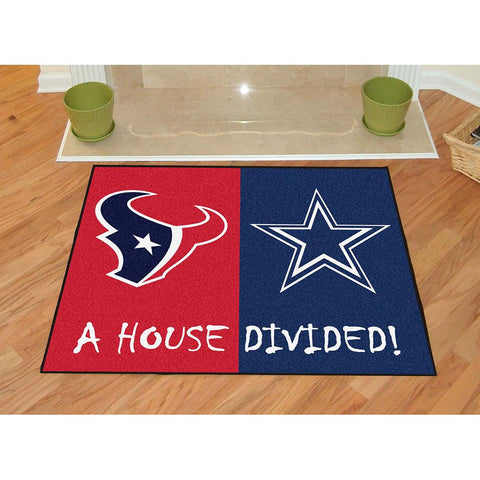 Houston Texans-Dallas Cowboys NFL House Divided NFL All-Star Floor Mat (34x45)