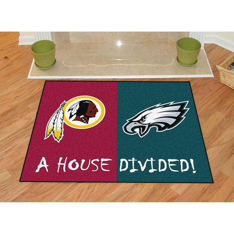 Washington Redskins-Philadelphia Eagles NFL House Divided NFL All-Star Floor Mat (34x45)