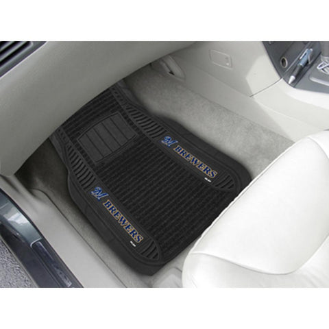 Milwaukee Brewers MLB Deluxe 2-Piece Vinyl Car Mats