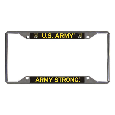 US Army Armed Forces Chrome License Plate Frame