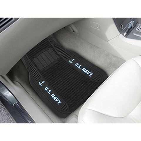 US Navy Armed Forces Deluxe 2-Piece Vinyl Car Mats