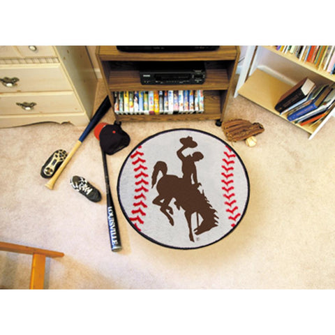 Wyoming Cowboys NCAA Baseball Round Floor Mat (29)