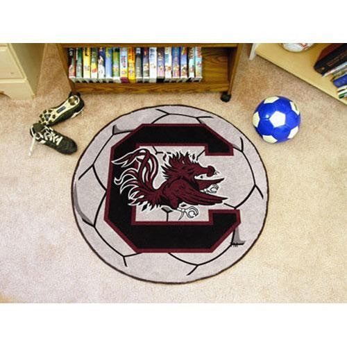 South Carolina Fighting Gamecocks NCAA Soccer Ball Round Floor Mat (29)