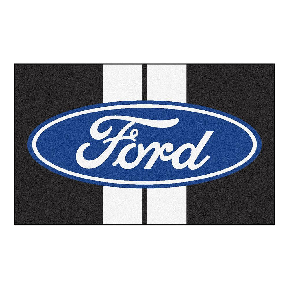 Ford Ford Oval with Stripes  4x6 Rug (46x72)