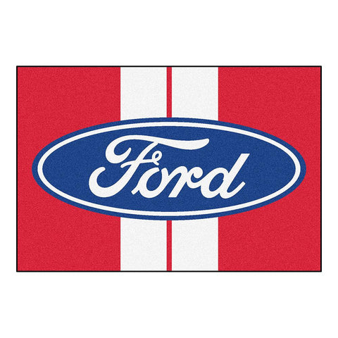 Ford Ford Oval with Stripes  5x8 Rug (60x92)