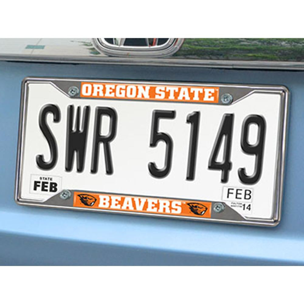 Oregon State Beavers NCAA Chrome License Plate Frame