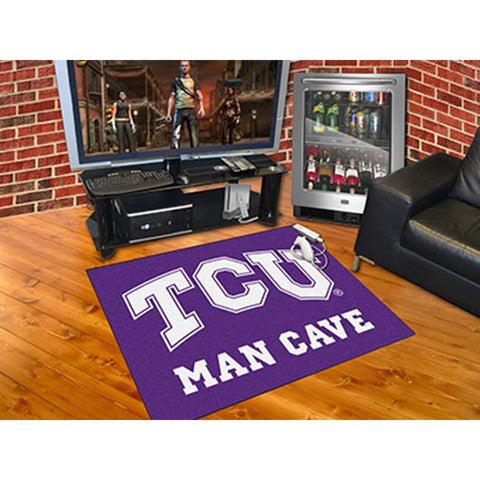 Texas Christian Horned Frogs NCAA Man Cave All-Star Floor Mat (34in x 45in)