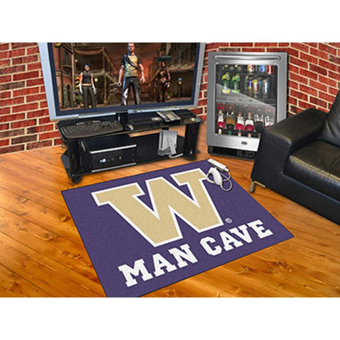 Washington Huskies NCAA Man Cave All-Star Floor Mat (34in x 45in)