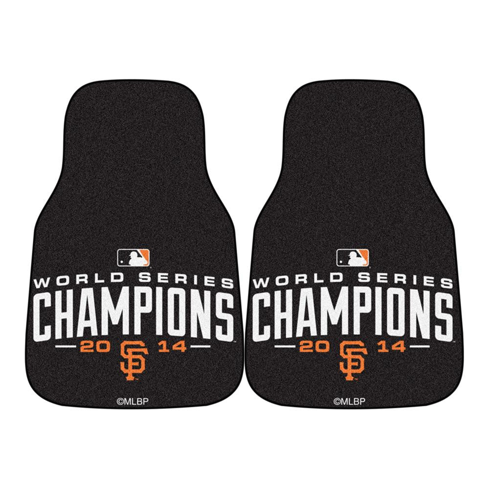 San Francisco Giants MLB 2-Piece Printed Carpet Car Mats (18x27)