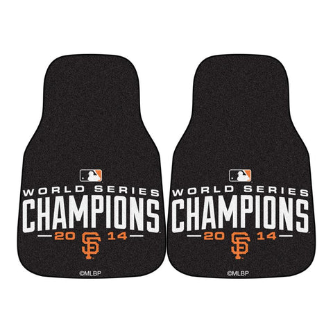 San Francisco Giants MLB 2-Piece Printed Carpet Car Mats (18x27)