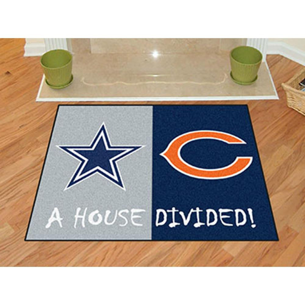 Dallas Cowboys-Chicago Bears NFL House Divided NFL All-Star Floor Mat (34x45)