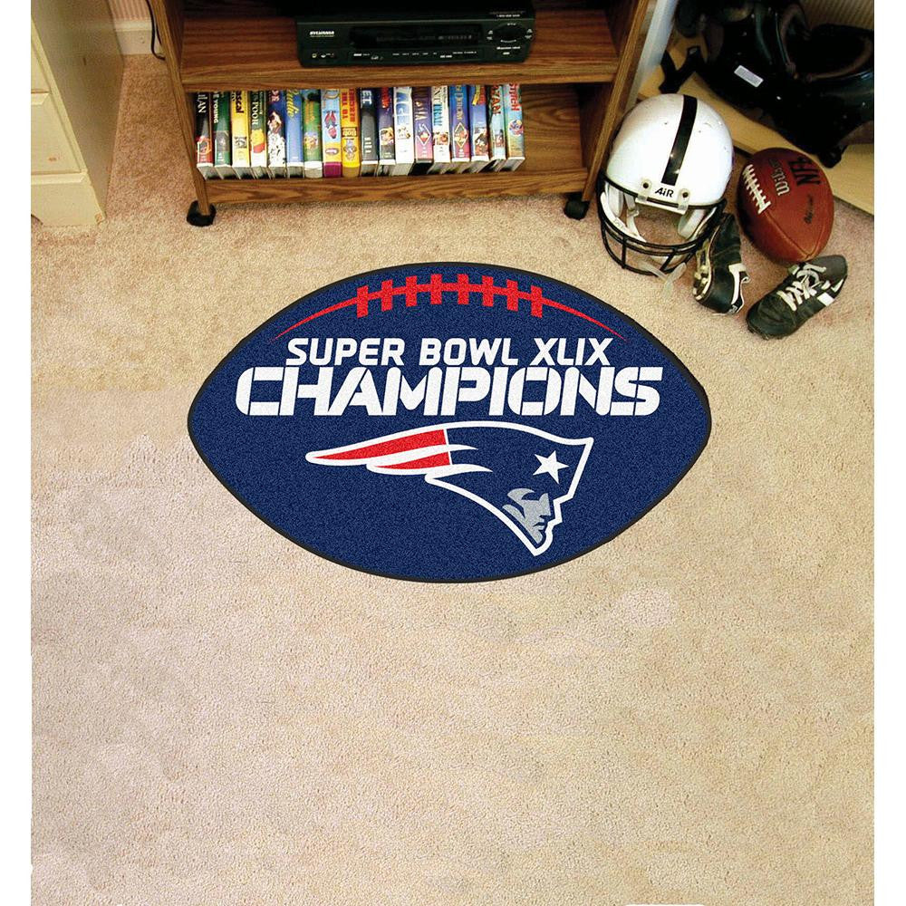 New England Patriots Super Bowl XLIX Champions Football Rug 22x35