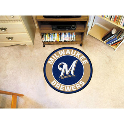 Milwaukee Brewers MLB Round Floor Mat (29)