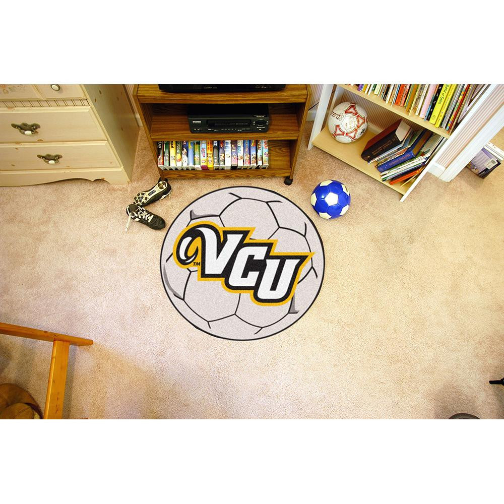 Virginia Commonwealth Rams NCAA Soccer Ball Round Floor Mat (29)