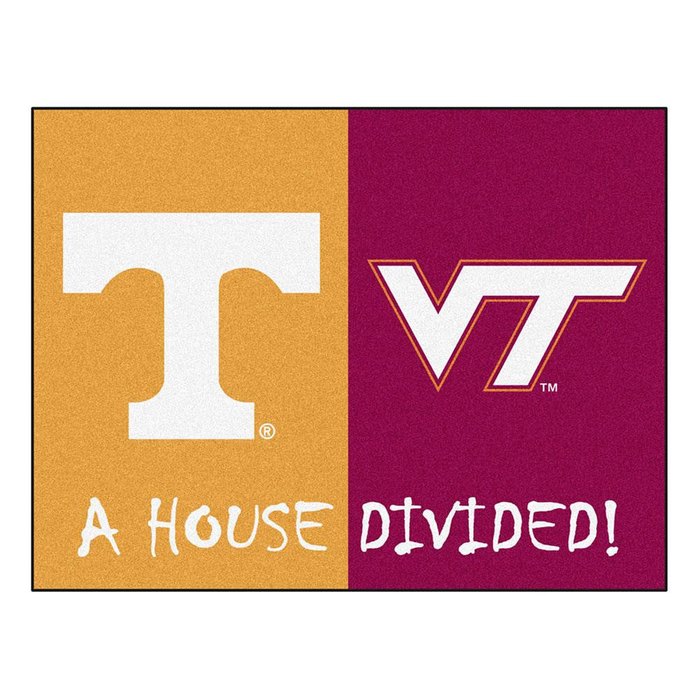 Tennessee - Virginia Tech NCAA House Divided NFL All-Star Floor Mat (34x45)