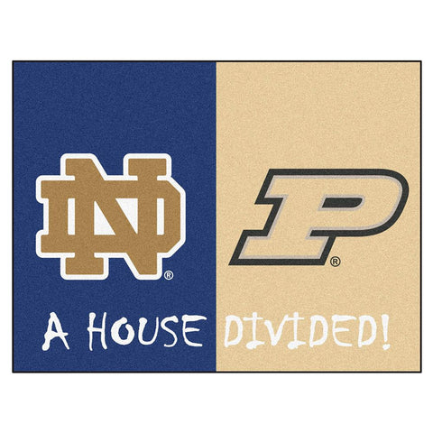 Notre Dame - Purdue NCAA House Divided NFL All-Star Floor Mat (34x45)