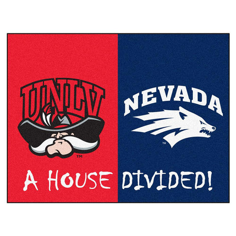 UNLV - Nevada NCAA House Divided NFL All-Star Floor Mat (34x45)