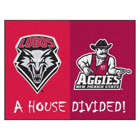 New Mexico Lobos-New Mexica State Aggies NCAA House Divided All-Star Floor Mat (34x45)