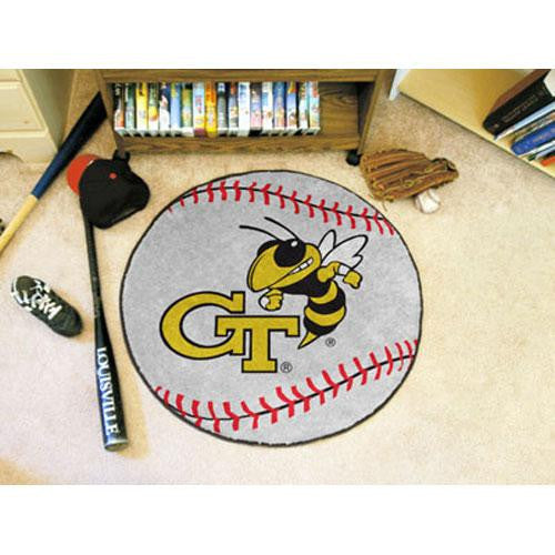 Georgia Tech Yellowjackets NCAA Baseball Round Floor Mat (29)