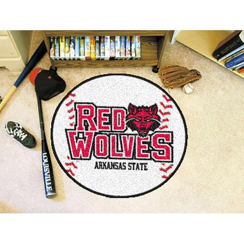 Arkansas State Red Wolves NCAA Baseball Round Floor Mat (29)