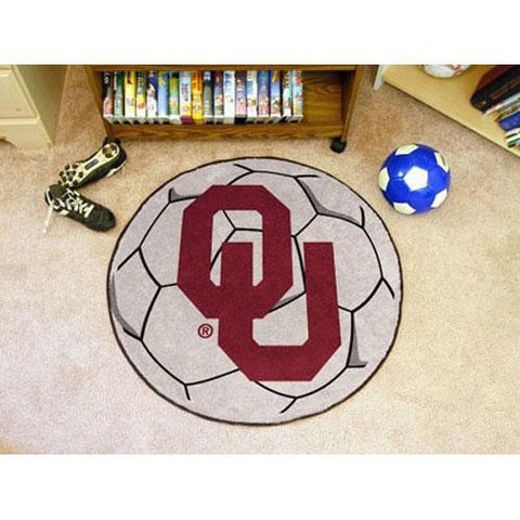 Oklahoma Sooners NCAA Soccer Ball Round Floor Mat (29)