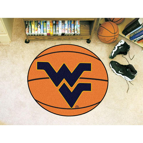 West Virginia Mountaineers NCAA Basketball Round Floor Mat (29)