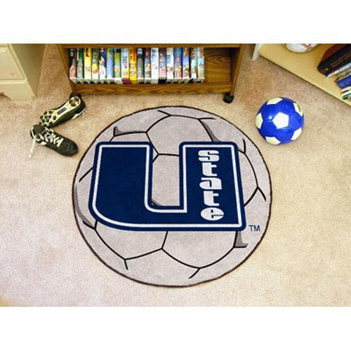 Utah State Aggies NCAA Soccer Ball Round Floor Mat (29)