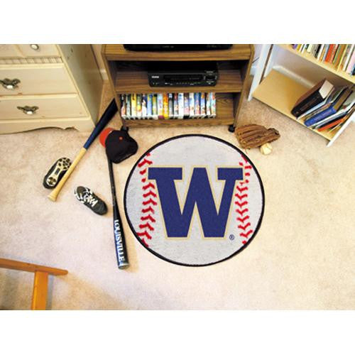 Washington Huskies NCAA Baseball Round Floor Mat (29)