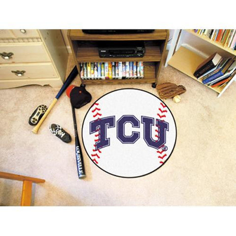 Texas Christian Horned Frogs NCAA Baseball Round Floor Mat (29)