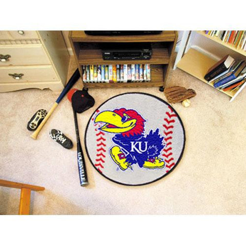 Kansas Jayhawks NCAA Baseball Round Floor Mat (29)