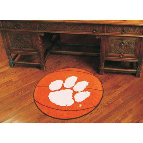 Clemson Tigers NCAA Basketball Round Floor Mat (29)