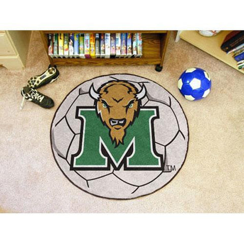 Marshall Thundering Herd NCAA Soccer Ball Round Floor Mat (29)