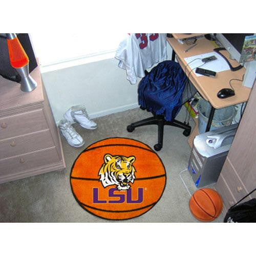 Louisiana State Fightin Tigers NCAA Basketball Round Floor Mat (29) LSU Logo