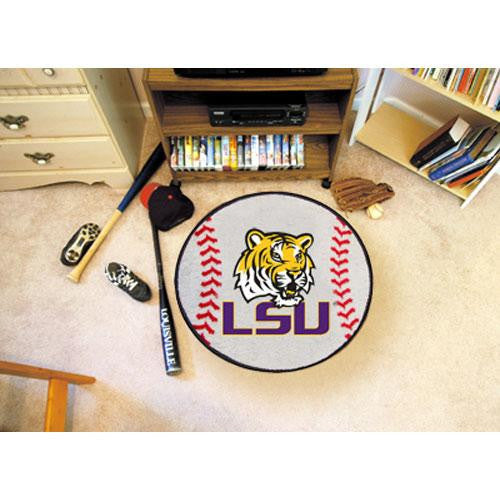 Louisiana State Fightin Tigers NCAA Baseball Round Floor Mat (29) LSU Logo