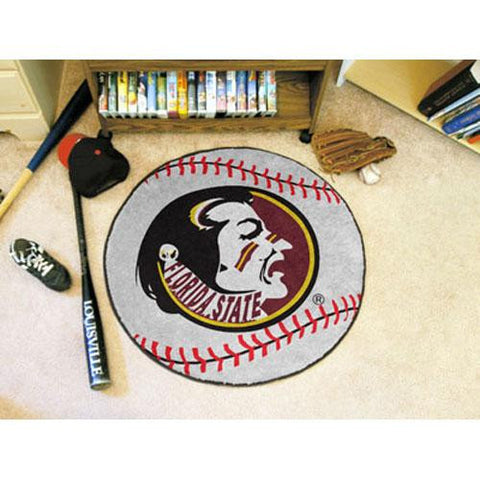 Florida State Seminoles NCAA Baseball Round Floor Mat (29) Seminole Logo