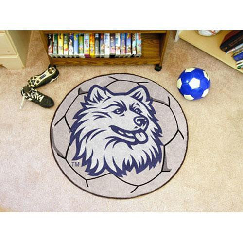 Connecticut Huskies NCAA Soccer Ball Round Floor Mat (29)