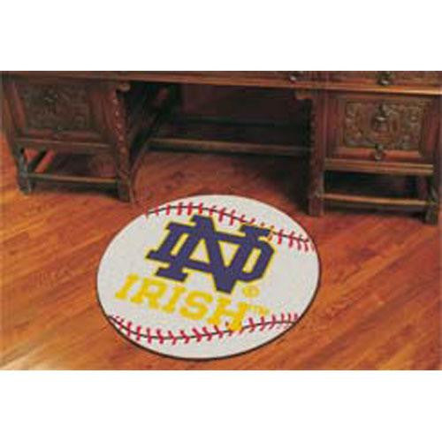 Notre Dame Fighting Irish NCAA Baseball Round Floor Mat (29) ND Logo