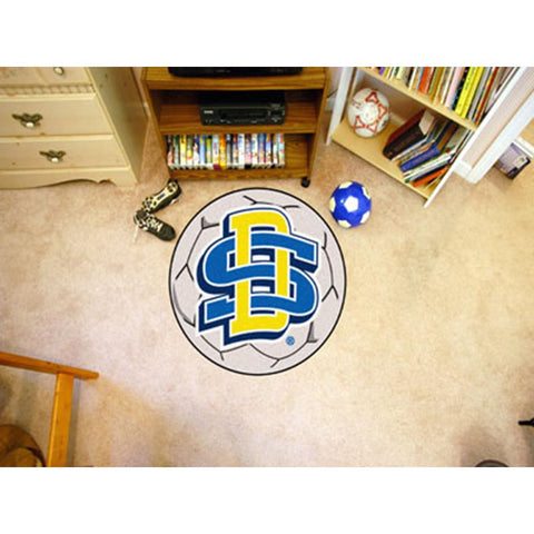 South Dakota State Jackrabbits NCAA Soccer Ball Round Floor Mat (29)