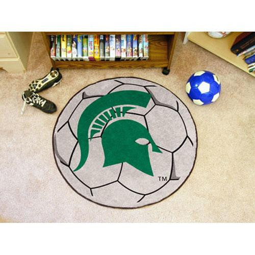 Michigan State Spartans NCAA Soccer Ball Round Floor Mat (29)