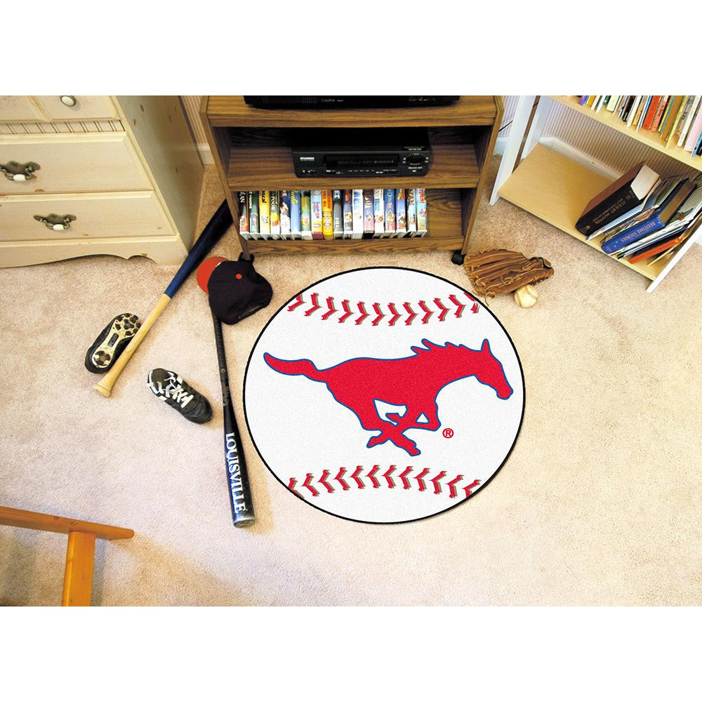 Southern Methodist Mustangs NCAA Baseball Round Floor Mat (29)