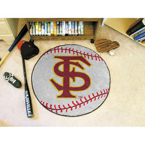 Florida State Seminoles NCAA Baseball Round Floor Mat (29) FS Logo