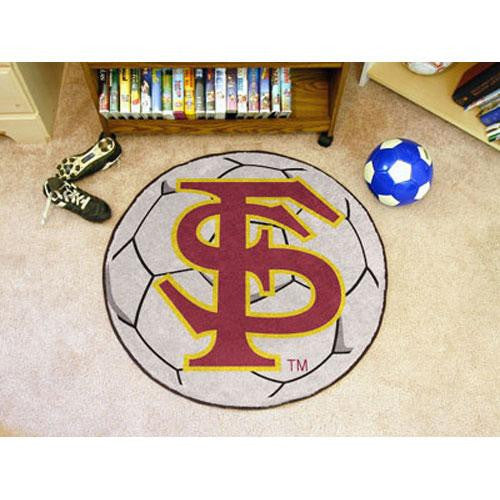 Florida State Seminoles NCAA Soccer Ball Round Floor Mat (29) FS Logo